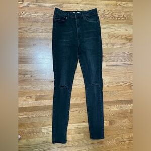 Black Ripped Knee Skinny Jeans